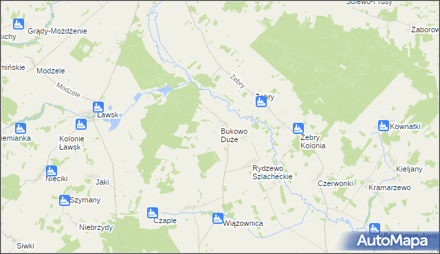 mapa Bukowo Duże, Bukowo Duże na mapie Targeo