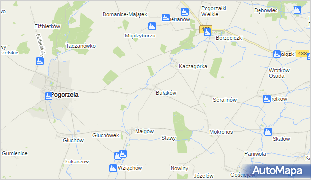 mapa Bułaków, Bułaków na mapie Targeo