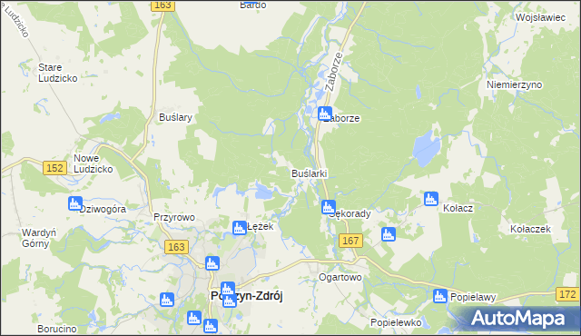 mapa Buślarki, Buślarki na mapie Targeo