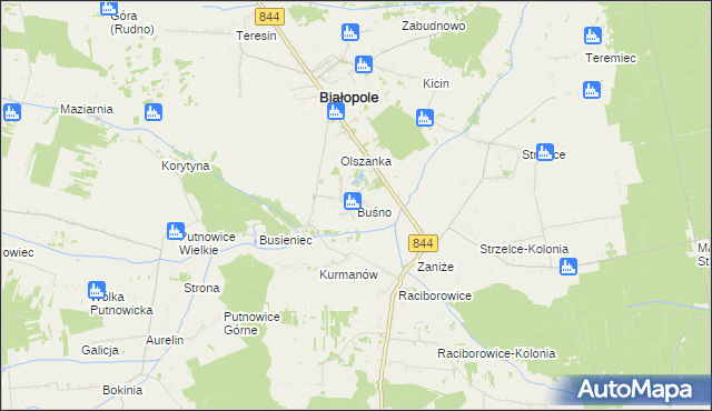 mapa Buśno, Buśno na mapie Targeo