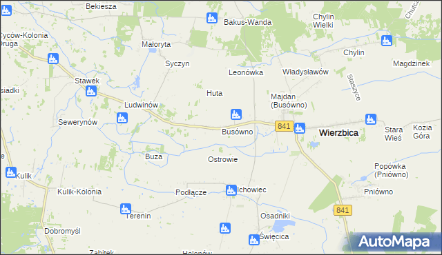 mapa Busówno, Busówno na mapie Targeo