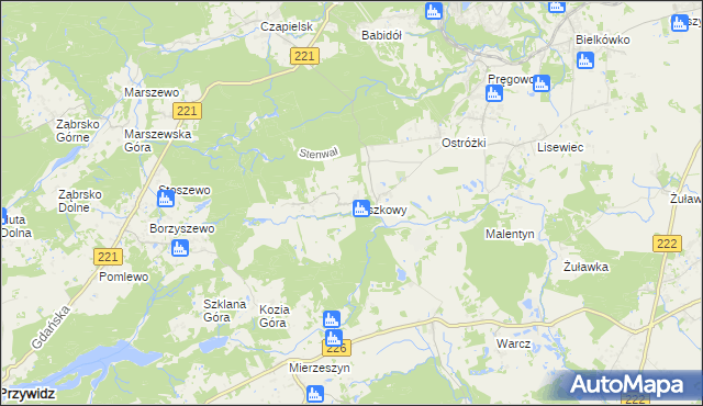 mapa Buszkowy, Buszkowy na mapie Targeo