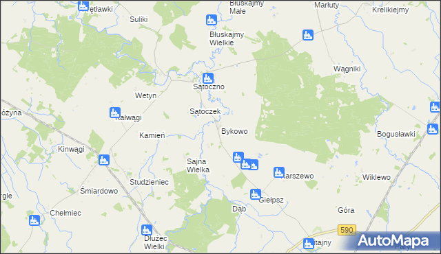 mapa Bykowo, Bykowo na mapie Targeo