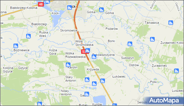 mapa Bykowszczyzna, Bykowszczyzna na mapie Targeo