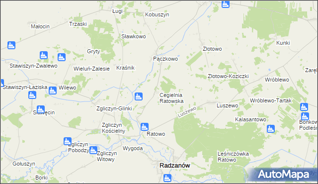 mapa Cegielnia Ratowska, Cegielnia Ratowska na mapie Targeo