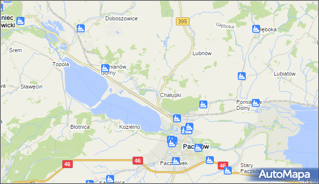 mapa Chałupki gmina Kamieniec Ząbkowicki, Chałupki gmina Kamieniec Ząbkowicki na mapie Targeo