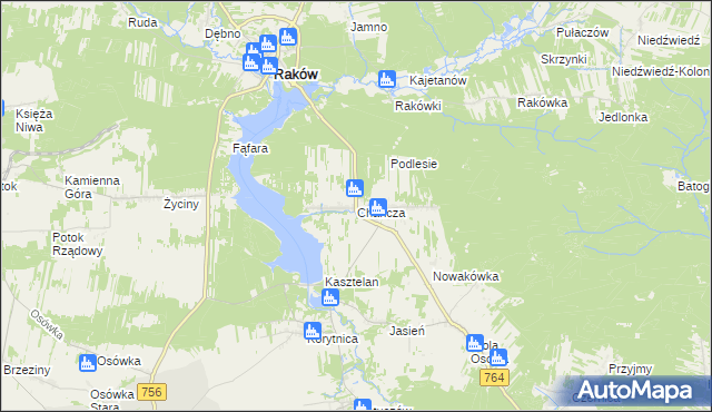 mapa Chańcza, Chańcza na mapie Targeo