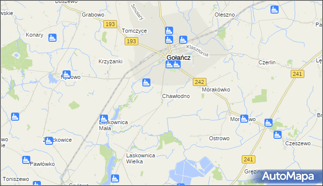 mapa Chawłodno, Chawłodno na mapie Targeo