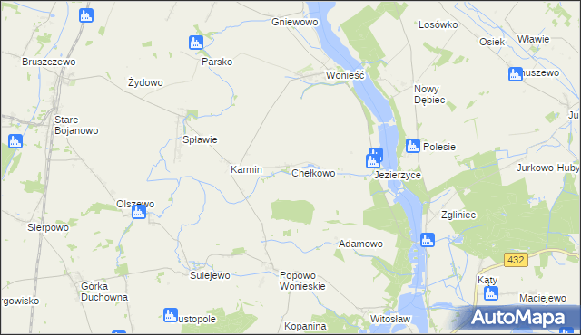 mapa Chełkowo, Chełkowo na mapie Targeo