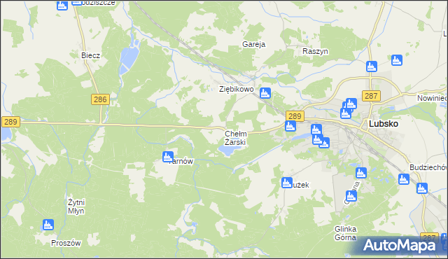 mapa Chełm Żarski, Chełm Żarski na mapie Targeo