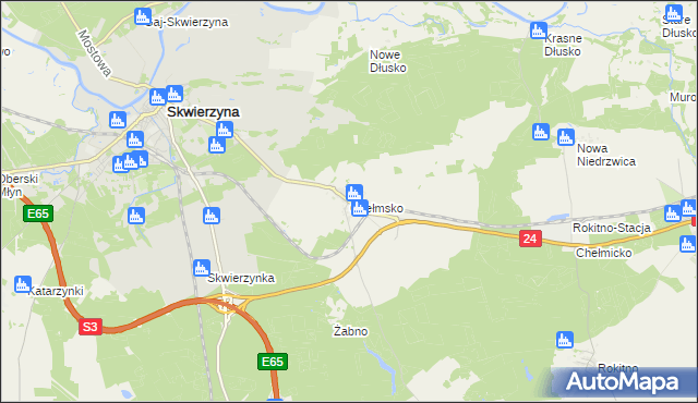 mapa Chełmsko, Chełmsko na mapie Targeo