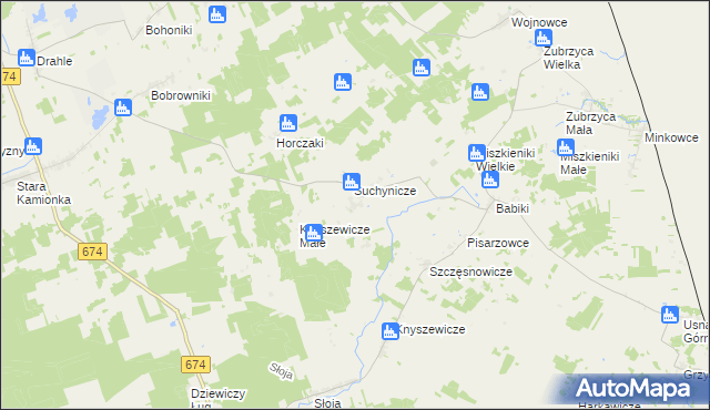 mapa Chmielowszczyzna, Chmielowszczyzna na mapie Targeo