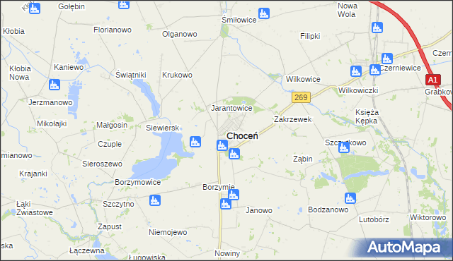 mapa Choceń, Choceń na mapie Targeo