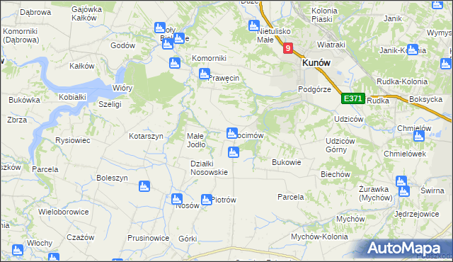 mapa Chocimów, Chocimów na mapie Targeo