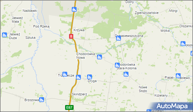 mapa Chodorówka Stara, Chodorówka Stara na mapie Targeo