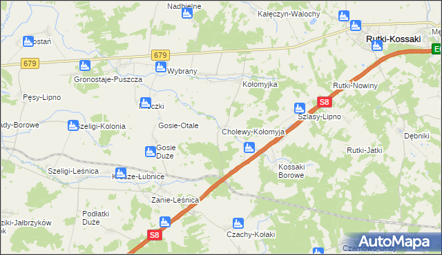 mapa Cholewy-Kołomyja, Cholewy-Kołomyja na mapie Targeo