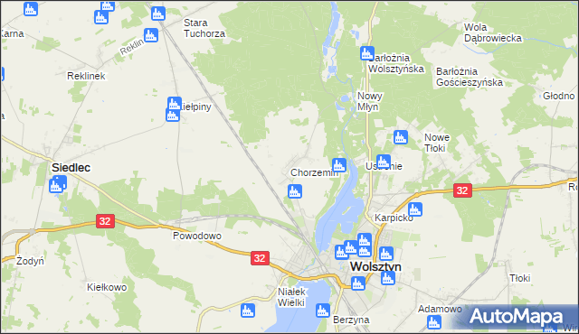 mapa Chorzemin, Chorzemin na mapie Targeo