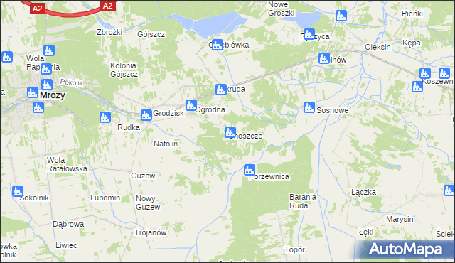 mapa Choszcze, Choszcze na mapie Targeo