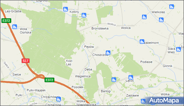 mapa Choszczów, Choszczów na mapie Targeo