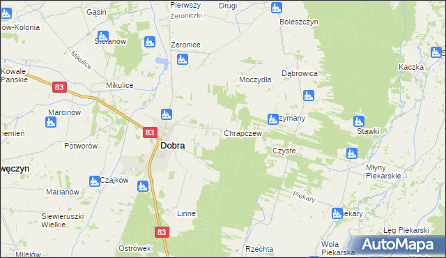 mapa Chrapczew, Chrapczew na mapie Targeo