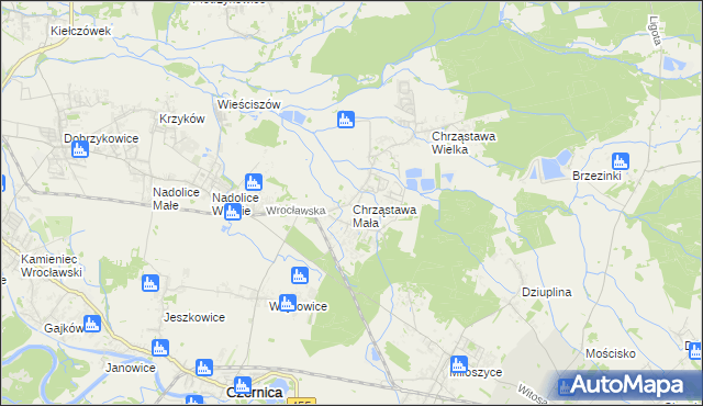 mapa Chrząstawa Mała, Chrząstawa Mała na mapie Targeo