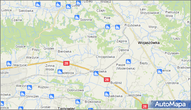 mapa Chrząstówka, Chrząstówka na mapie Targeo