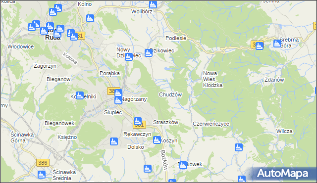 mapa Chudzów, Chudzów na mapie Targeo