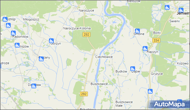 mapa Ciechłowice, Ciechłowice na mapie Targeo