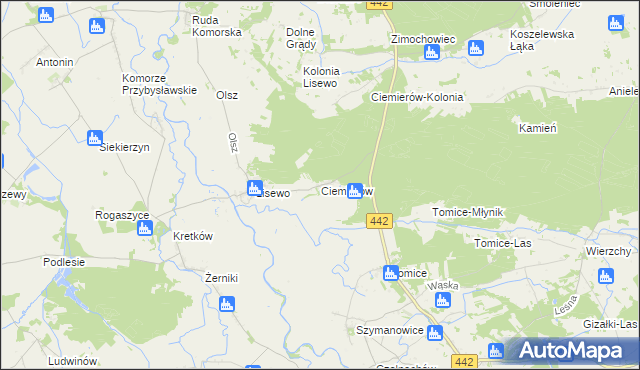 mapa Ciemierów, Ciemierów na mapie Targeo