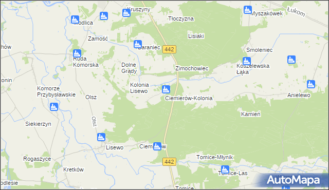 mapa Ciemierów-Kolonia, Ciemierów-Kolonia na mapie Targeo