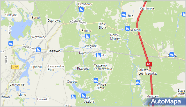 mapa Ciemniki, Ciemniki na mapie Targeo