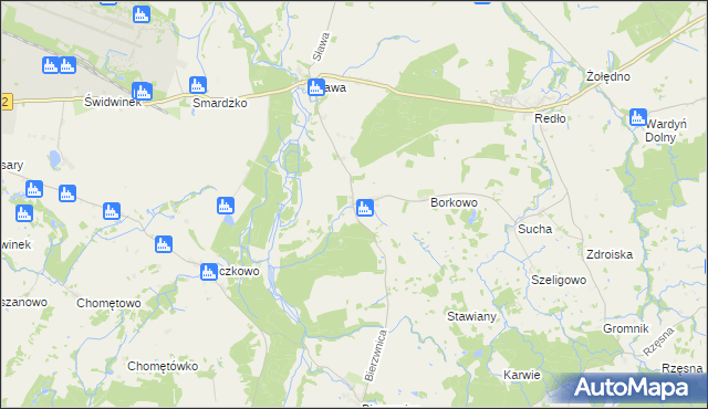 mapa Cieszeniewo, Cieszeniewo na mapie Targeo