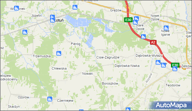 mapa Cisie-Zagrudzie, Cisie-Zagrudzie na mapie Targeo