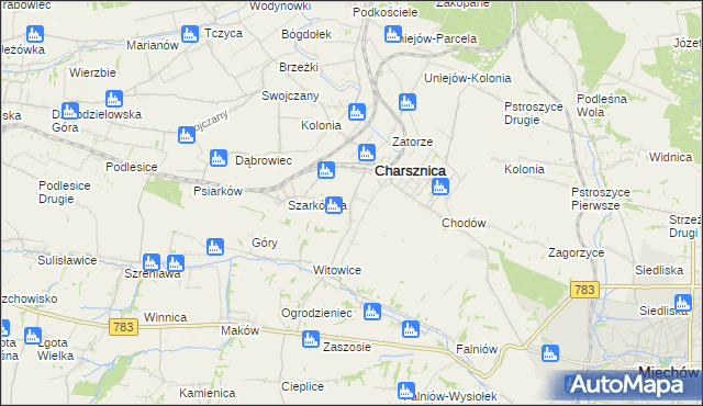 mapa Ciszowice, Ciszowice na mapie Targeo