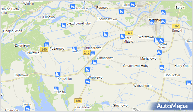 mapa Ćmachowo, Ćmachowo na mapie Targeo