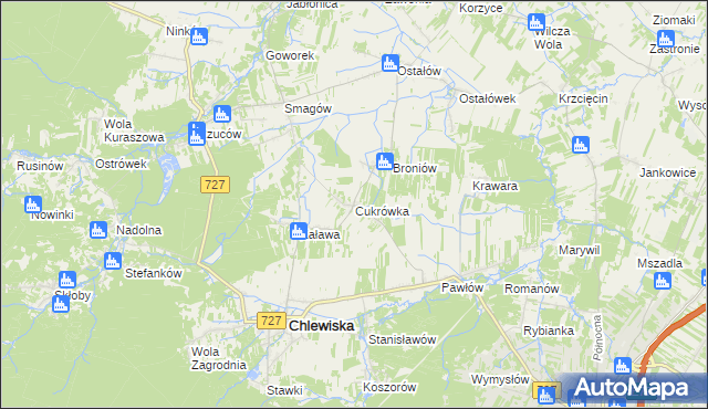 mapa Cukrówka, Cukrówka na mapie Targeo