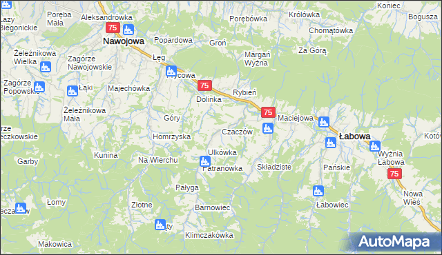 mapa Czaczów, Czaczów na mapie Targeo