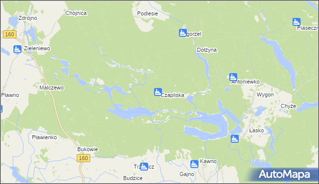 mapa Czapliska, Czapliska na mapie Targeo