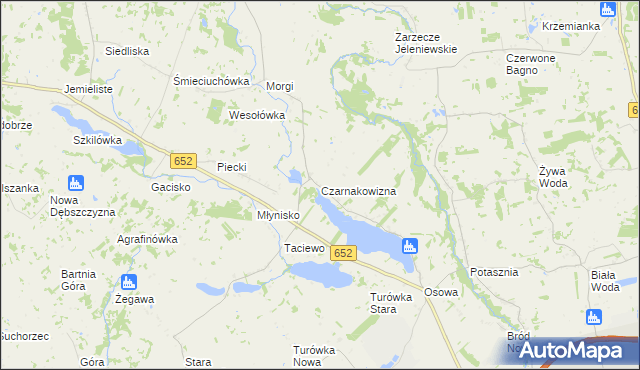 mapa Czarnakowizna, Czarnakowizna na mapie Targeo