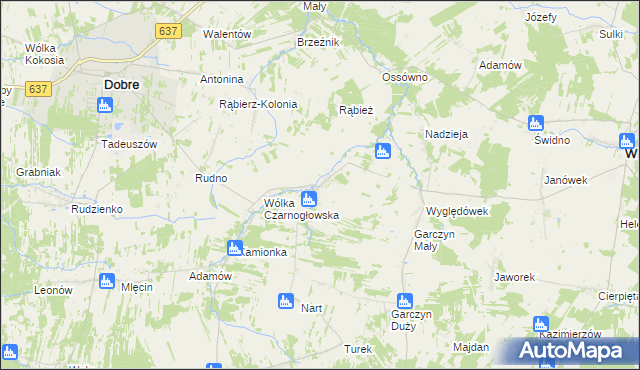 mapa Czarnogłów, Czarnogłów na mapie Targeo