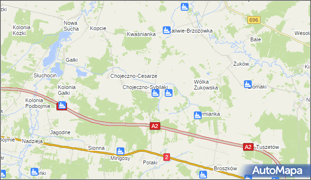 mapa Czarnowąż, Czarnowąż na mapie Targeo