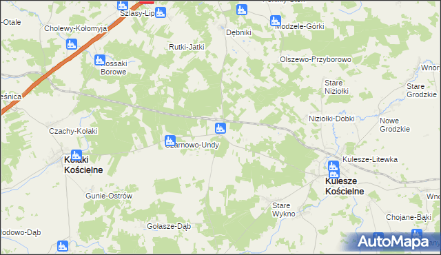 mapa Czarnowo-Biki, Czarnowo-Biki na mapie Targeo