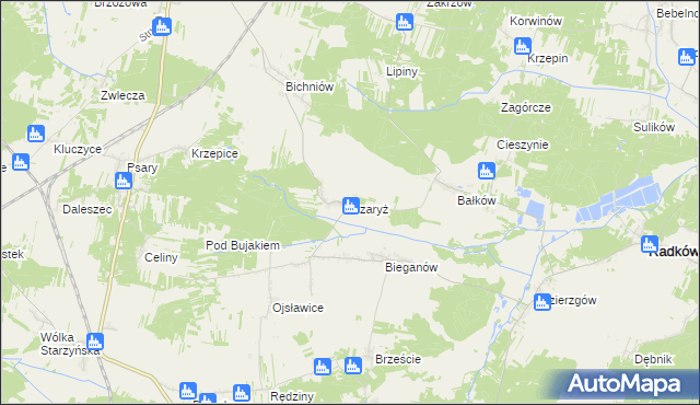 mapa Czaryż, Czaryż na mapie Targeo