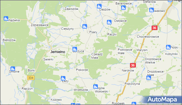 mapa Czeladź Mała, Czeladź Mała na mapie Targeo