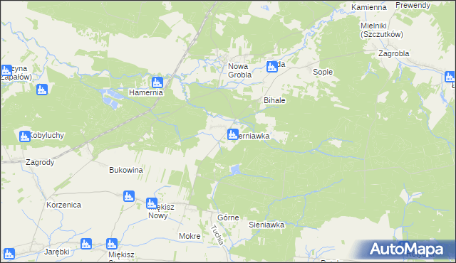 mapa Czerniawka, Czerniawka na mapie Targeo