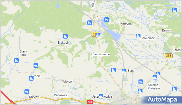 mapa Czernikowice, Czernikowice na mapie Targeo