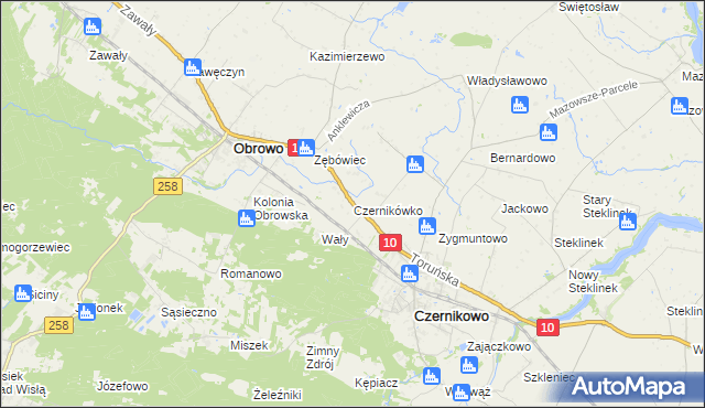 mapa Czernikówko, Czernikówko na mapie Targeo