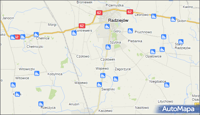 mapa Czołówek, Czołówek na mapie Targeo