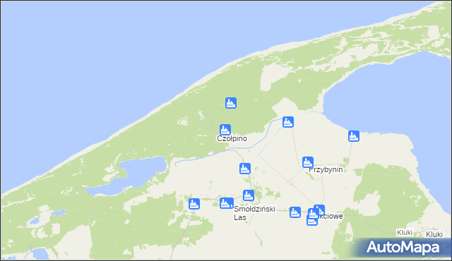 mapa Czołpino, Czołpino na mapie Targeo