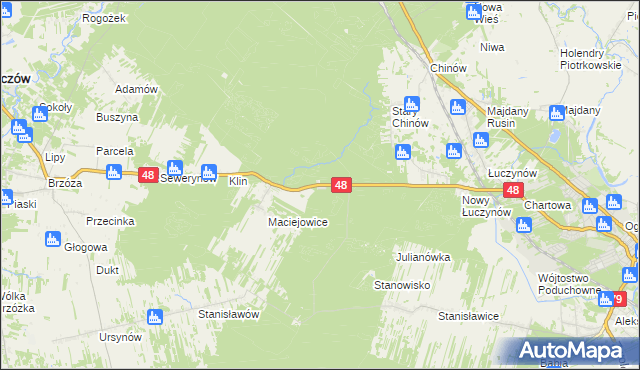 mapa Cztery Kopce, Cztery Kopce na mapie Targeo